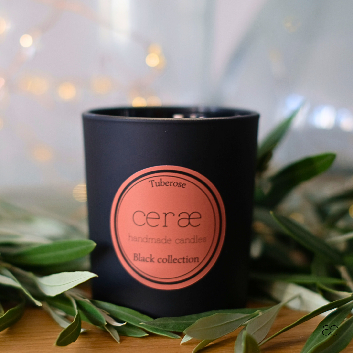 Bougie parfumée artisanale - Tubéreuse - Black collection
