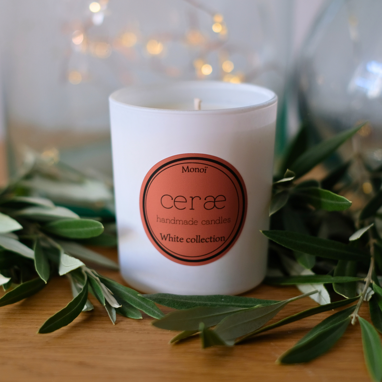 Bougie parfumée artisanale Monoï - White Collection